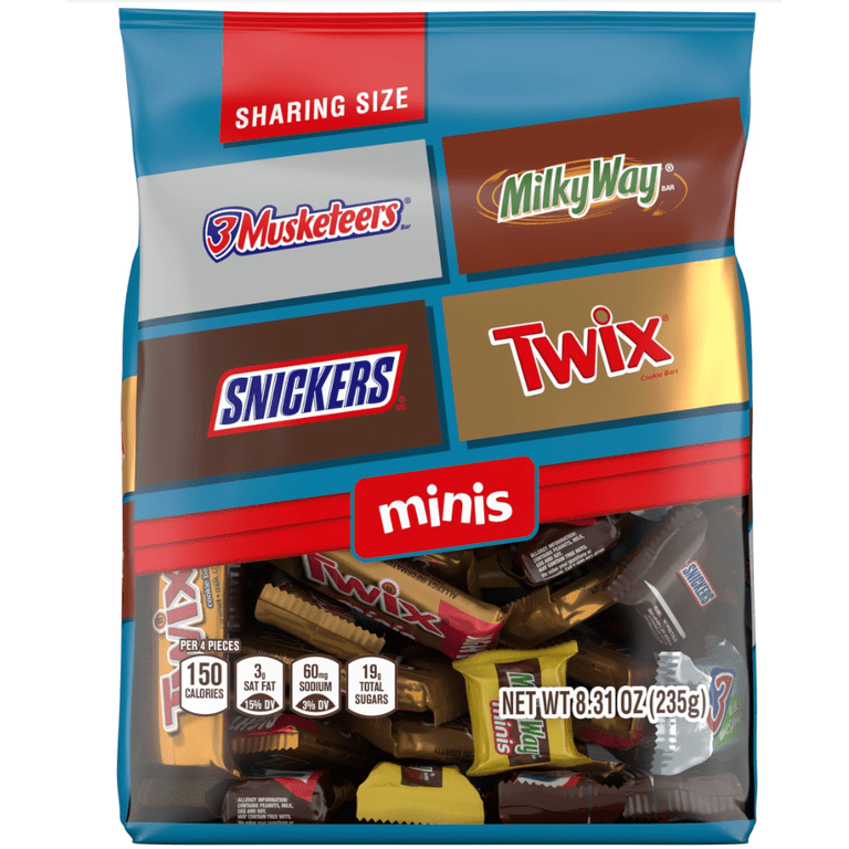 Snickers, Twix & More Minis Chocolate Candy Bars Party Size
