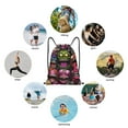 thumbnail image 4 of Horeoi Monstrous Cartoon Characters Print Drawstring Bags for Gym Sports Yoga Travel Lightweight Foldable Sackpack for Men Women Teens, 4 of 7