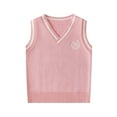 thumbnail image 2 of Busydd Girls Clothes 3-15 Years V Neck Sleeveless Knit Sweaters Comfy Casual Unisex Boys Girls Sweaters Fashion Cute Kids Clothing, 2 of 6