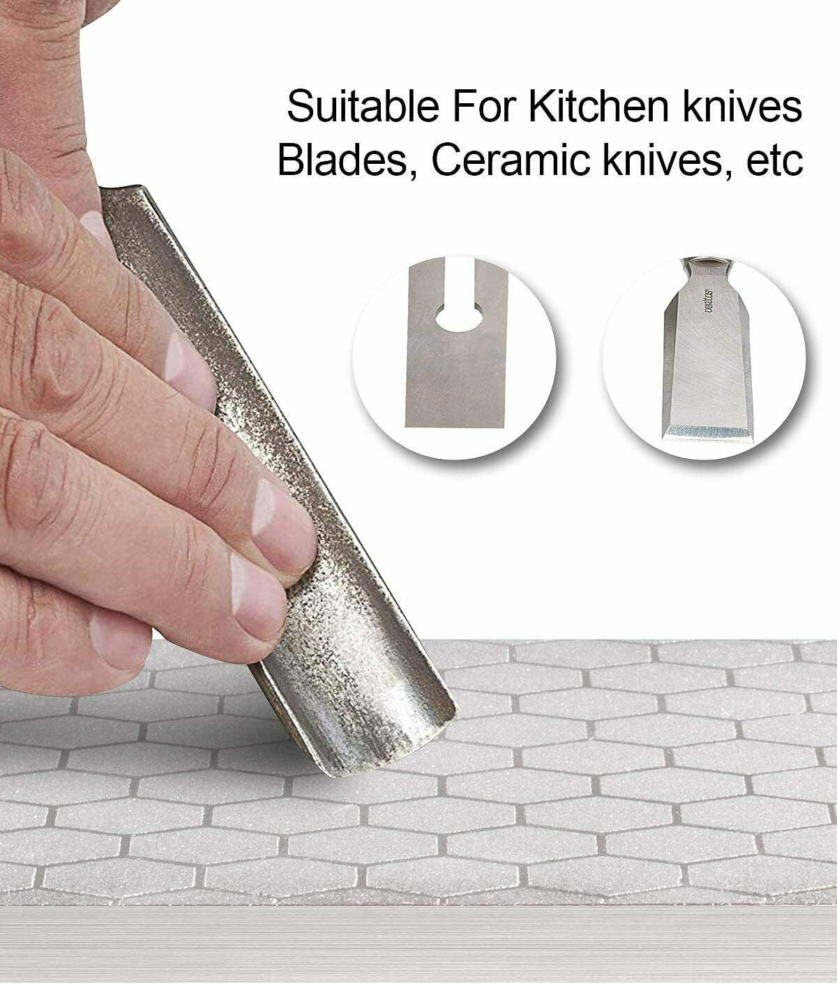 Diamond Sharpening Stone, 3Pcs/Set 240/600/1000 Grit Knife Sharpener Stone  Diamond Sharpener Kitchen Knife Sharpener Polishing Tool for Scissors