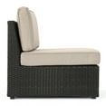 thumbnail image 6 of Felicity Outdoor Wicker Armless Chairs with Cushions, Set of 2, Dark Brown and Beige, 6 of 7