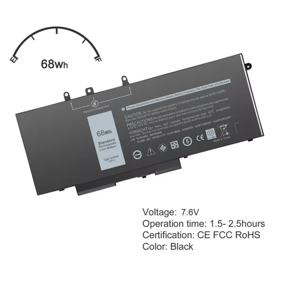 Battery For Dell Precision 3520 3530 Series Latitude 5480 5580 5590 GJKNX GD1JP