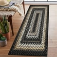 thumbnail image 2 of Haperlare Braided Print Boho Rug Living Room Area Rug Modern Geometric Area Rug Washable Rug Farmhouse Floor Carpet, 2' x 6' Black, 2 of 7