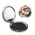 thumbnail image 1 of Qekee Sanrio Print Compact Makeup Mirror Folding Mini Pocket Mirror Portable Hand Mirror Double-Sided 2 x 1x Magnification for Woman Girls-Round Shape, 1 of 9