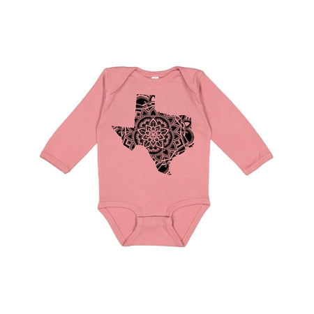 

Inktastic Texas Silhouette Mandala Gift Baby Boy or Baby Girl Long Sleeve Bodysuit