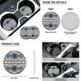 thumbnail image 5 of Renewold American Tribal Blue Gray Car Accessories Full Set, Universal Car Seat Covers Steering Wheel Seat Belt Pads Cup Holder Key Chains 11 PCS Universal Fit for Most Vehicles, 5 of 7