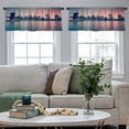 thumbnail image 5 of LALILO Kitchen Curtain Valance Bridge Dusk New York City New Rod Pocket Window Curtain 52"x 18" Set of 2, 5 of 7