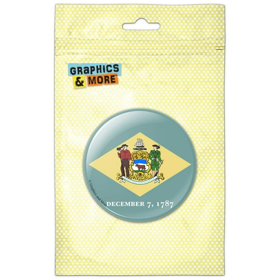 Delaware State Flag Pinback Button Pin Badge