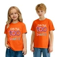 thumbnail image 2 of CAIXIA Kids Little Girls 100 Days of School Shirt 100 Days Brighter Glitter Kindergarten Primary Stundent T-Shirt,Orange, 2 of 7