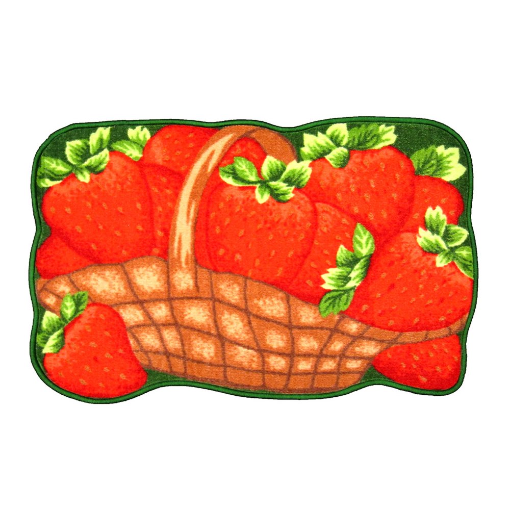 Sweet Strawberries Printed NonSlip Kitchen Mat, 18x30 Inches Walmart