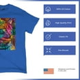 thumbnail image 4 of Tee Hunt Lovable Cat T-Shirt Dean Russo Colorful Felis Catus Men's Tee, Blue, 3X-Large, 4 of 5