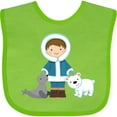 thumbnail image 3 of Inktastic Eskimo Boy Cute Alaska Boys Baby Bib, 3 of 4