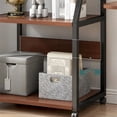 thumbnail image 5 of Encatidor Support d'Imprimante avec Étagère de Rangement Réglable en Hauteur, Bibliothèque de Rangement Multi-Couches avec Roues, Chariot d'Imprimante Roulant, pour Maison, Bureau, 5 of 5