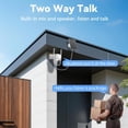 thumbnail image 5 of Solar Security Cameras Wireless Outdoor, 5G&2.4GHz Cameras for Home Security, 2K Solar Outdoor Camera, Color Night Vision, AI Human Detection, 2-Way Talk, Siren Alarms (2-Pack), 5 of 8