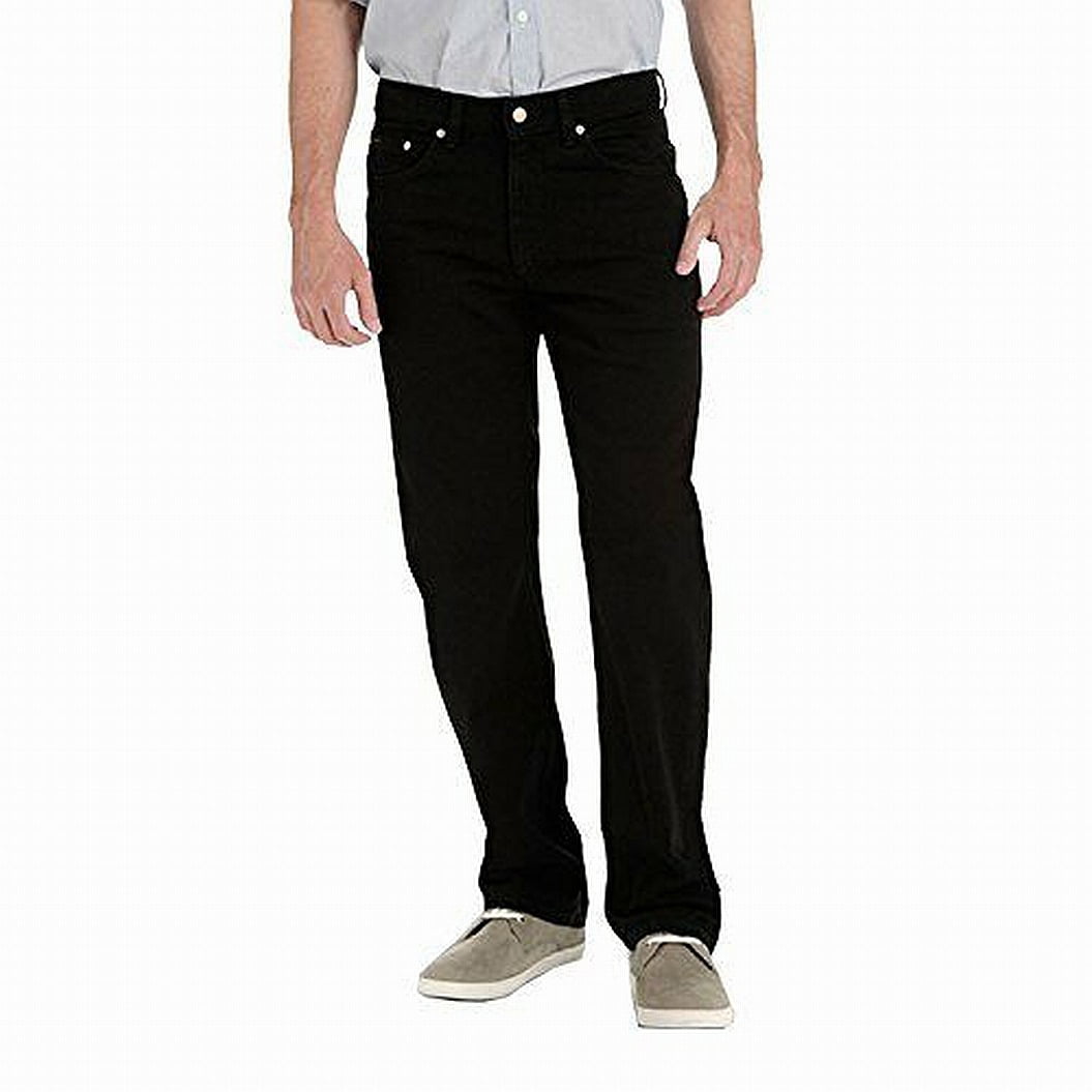 Lee Mens Jeans Solid 48x30 Relaxed Fit Straight Leg Stretch - Walmart.com