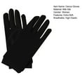 thumbnail image 7 of Opolski 1 Pair Short Thin Dance Gloves Breathable Non-slip Sweat-absorption Milk Silk Satin Stretch Gloves Costume Accessories Black, 7 of 7
