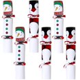 thumbnail image 1 of Paquete de 6 muñecos de nieve y pingüinos icónicos para la fiesta de Navidad, 23 cm, 1 of 4