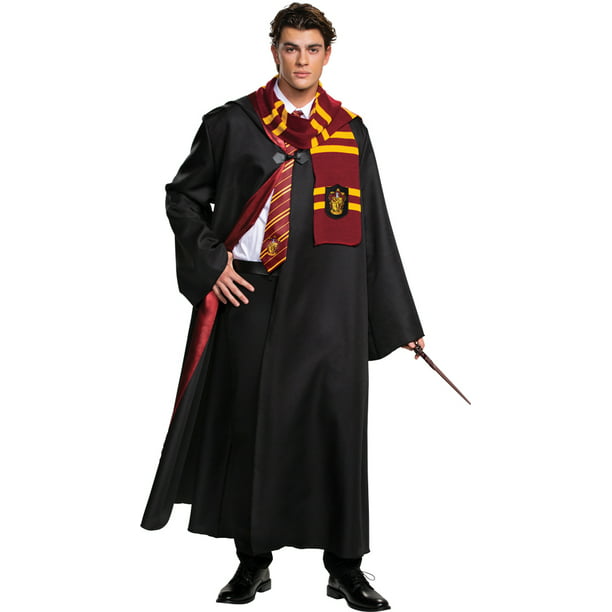 comestible Abrumar candidato Disguise Gryffindor Robe Deluxe Harry Potter Men's Halloween Fancy-Dress  Costume, XL (14-16) - Walmart.com