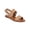 Natural, variant on New Women Breckelles Kylee-12 Leatherette Open Toe Slingback Flat Sandal