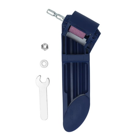 

Portable Drill Bit Sharpener Grinder Set Kit Navy Blue ABS Material 1/4in Hex Shank Suitable for 2-12.5mm Iron Drill Bits Ideal for Woodworking Includes Wrench Nut and Washer