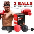thumbnail image 1 of Balles d'Entraînement Réflexes de Boxe, Balle de Boxe Rapide avec Bandeau Réglable pour la Boxe, MMA et kickboxing à la Maison et à l'Extérieur, 1 of 7