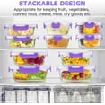 thumbnail image 5 of 34pcs Glass Food Storage Containers with Lids Set, Airtight Meal Prep Containers (17 Containers & 17 Lids), Purple, 5 of 7
