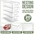 thumbnail image 2 of Sorbus Clear Plastic Storage Bins for Shelves, Clothes, with Handle - Clear Storage Bins, Drawer, Shelf, Closet, Pantry, Fridge, Freezer Organizer Bins, Closet Organizers and Storage (20 pack), 2 of 7