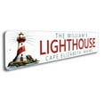 thumbnail image 3 of Custom Family Name Lighthouse Location Aluminum Metal Decor Sign - 4x18 inches, 3 of 4