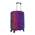 thumbnail image 3 of Xecao Leopard Neon Rainbow Gradient print Elastic Luggage Cover, with double-sided print , is perfect for travel, business, and daily use, 3 of 9