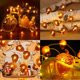 thumbnail image 5 of Cadena de luces LED 20 luces de bellota LED Cadena de luces de hadas alimentadas por batería de 6.5 pies con control remoto para Acción de Gracias Dormitorio de otoño Navidad Otoño de Halloween kaili Sencillez, 5 of 5
