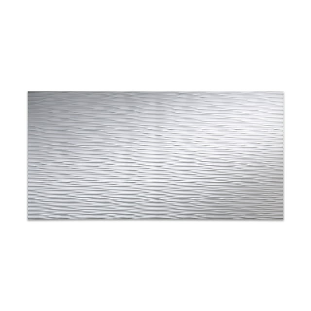 Fasade - Panneau Mural Décoratif Horizontal Dunes Blanc Mat - Installation Rapide et Facile (Panneau 4 Pieds X 8 Pieds)