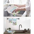 thumbnail image 5 of Spring Easter Kitchen Dish Towels for Drying Dishes Set of 4, Blue Botanical Tulip Rabbit Butterfly Waffle Weave Microfiber Hand Tea Bathroom Towels Quick Dry & Absorbent Towel 12x12, 5 of 7