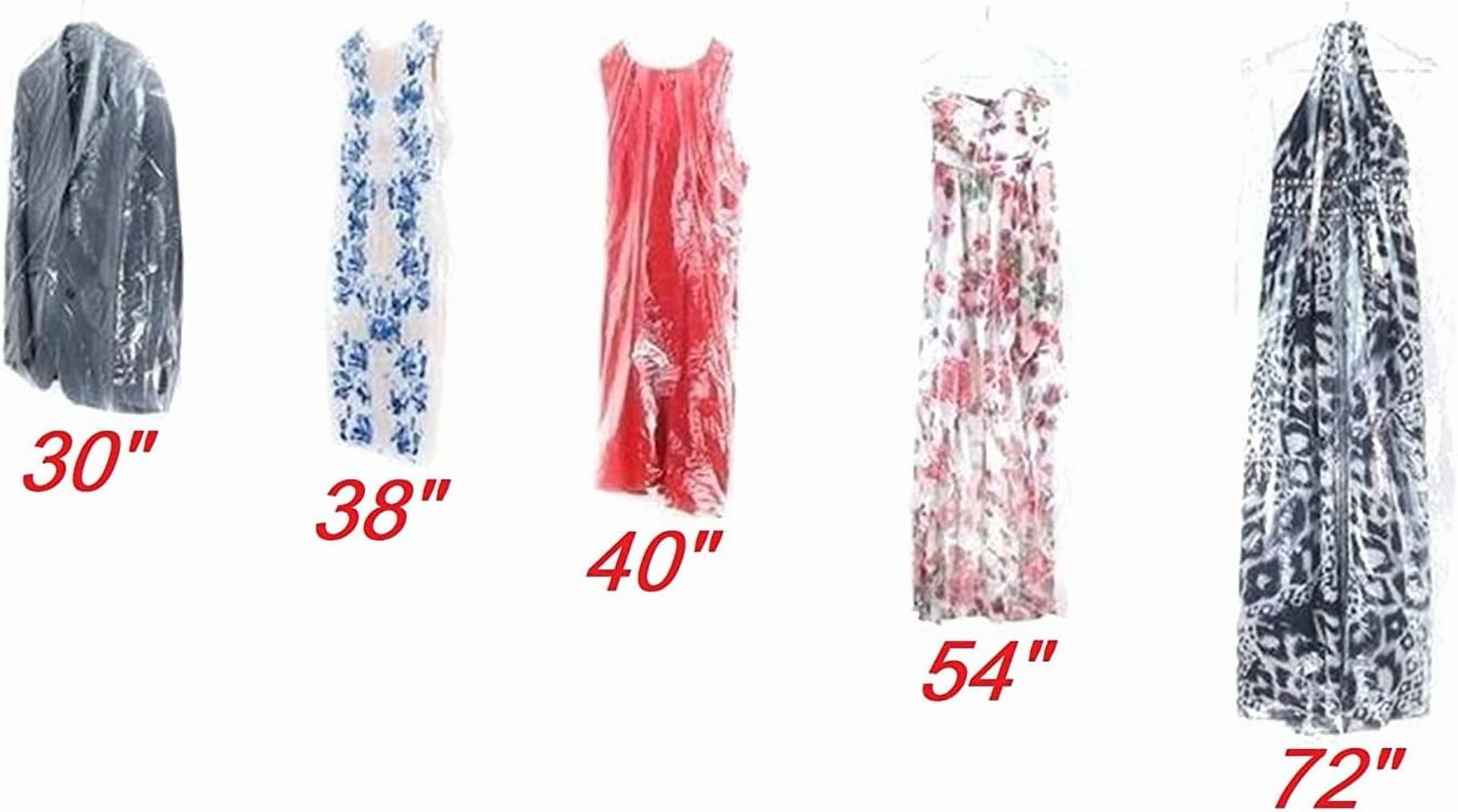 NTP372, Perforated Plastic Garment Bags On A Roll, Opening At Top, 72"H -Clear (Roll of 350)