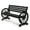 Black, variant on VINGLI Wooden Wagon Wheel Arms and Sturdy Seat Outdoor Bench