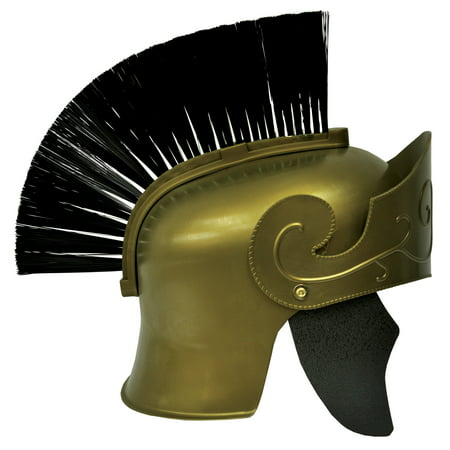 Halloween Roman Helmet Gold With Black Brush