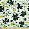 thumbnail image 2 of Ambesonne Forest Fabric by the Yard Upholstery, Bugs and Leaves Woodland, 10 Yards, Mustard and Charcoal Grey, 2 of 5