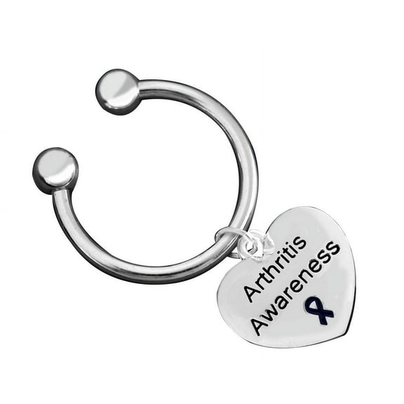 Arthritis Awareness Heart Charm Key Chains