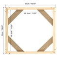 thumbnail image 2 of Unique Bargains Canvas Stretcher Bars Kit, 20x20 Inch Rectangle Solid Wood Frame for Paint, Prints, Oil Paintings, Wood Color, 2 of 5
