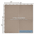 thumbnail image 4 of FlooringInc Nitro Garage Floor Tiles, Coin Pattern, Interlocking, Sahara Sand, 12"x12", 52 pack, 52 sq/ft, 4 of 11