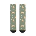 Running Lab Socks Labrador Retriever and Dog Paw Men's Mid-calf Crew Socks, Running ...