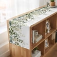 thumbnail image 6 of Table Runners 90 Inches Long Dress Scarves, Sage Green Eucalyptus Leaves Farmhouse Coffee/Dining/Kitchen Table Runner for Living Room, Spring Botanical Floral 13x90 Inch, 6 of 9