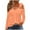 Orange 1, variant on Trendy Shirt Tops for Women Summer Fall Sexy Cold Shoulder Casual Color Block Solid Long Sleeve V-Neck Blouses Loose Dressy Tops,Purple 4,L