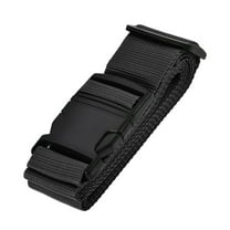 Unique Bargains 79'' Luggage Strap Suitcase Belt with Buckle Label Polypropylene Black