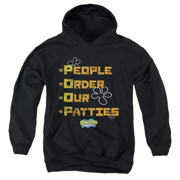 Spongebob People Order Our Patties Unisex Youth Pull-Over Hoodie