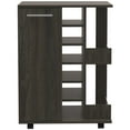 thumbnail image 4 of Cterwk 2 Shelf 6 Bottle Bar Cart with Division Carbon, Brown, 4 of 5