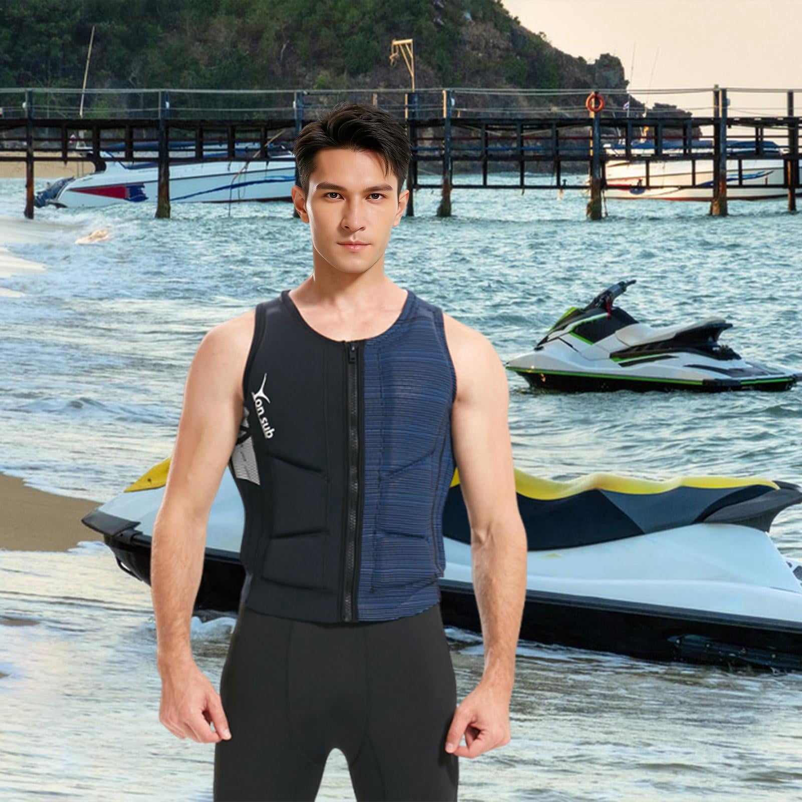 harayaa Life Vest Portable Summer Buoyancy Aid for Motorboat Paddleboarding Swimming XL blue black