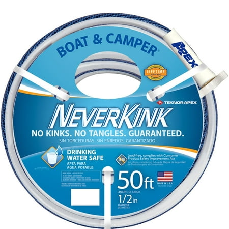 Teknor Apex NeverKink, 7612-50  Boat and Camper, Drinking Water Safe Hose, 1/2-Inch by 50-Feet (Best Blue Water Sailboat Under 50 Feet)