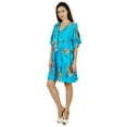 thumbnail image 4 of Bimba Women Short Shoulder Kaftan Casual Caftan Drawstring Waist Beach Coverup, 4 of 7