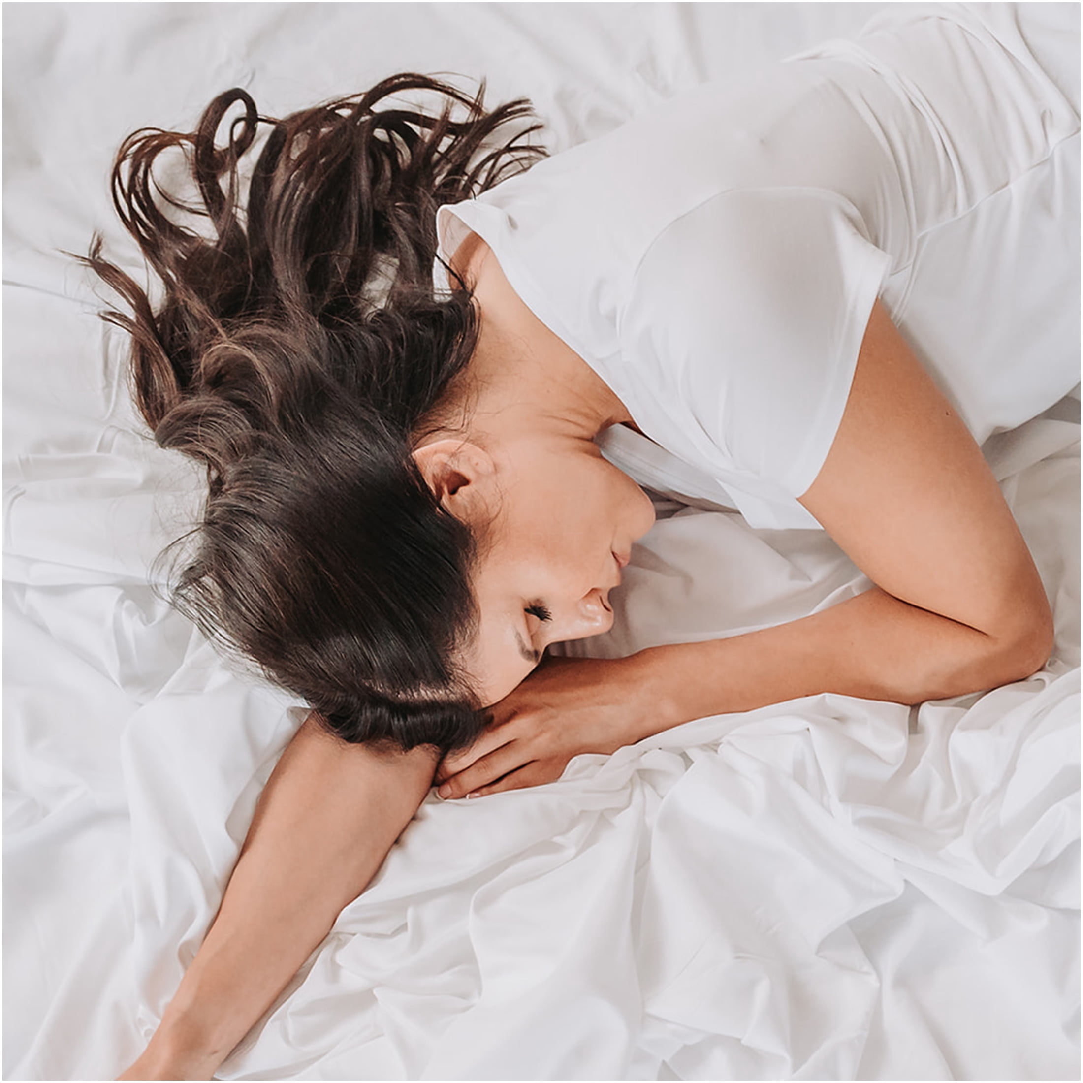 JERFIT 6-Piece Split King Sheets Set - 100% Bamboo Viscose, Cooling, Hypoallergenic & Breathable for Deep Pocket Mattress 6-18 inch, Ultra Soft Bed Sheet (White)