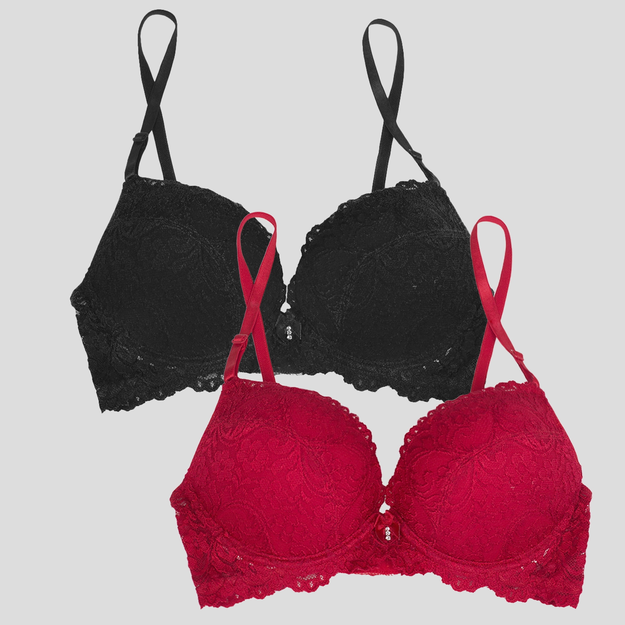 Smart & Sexy Women's Add 2 Cup Sizes Push Up Bra, Single and 2-Pack